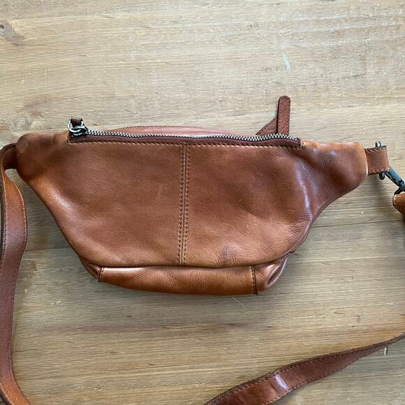 Anthropologie Vilenca Holland Cognac Woven Leather Woven Belt Bag Boho - Picture 5 of 5